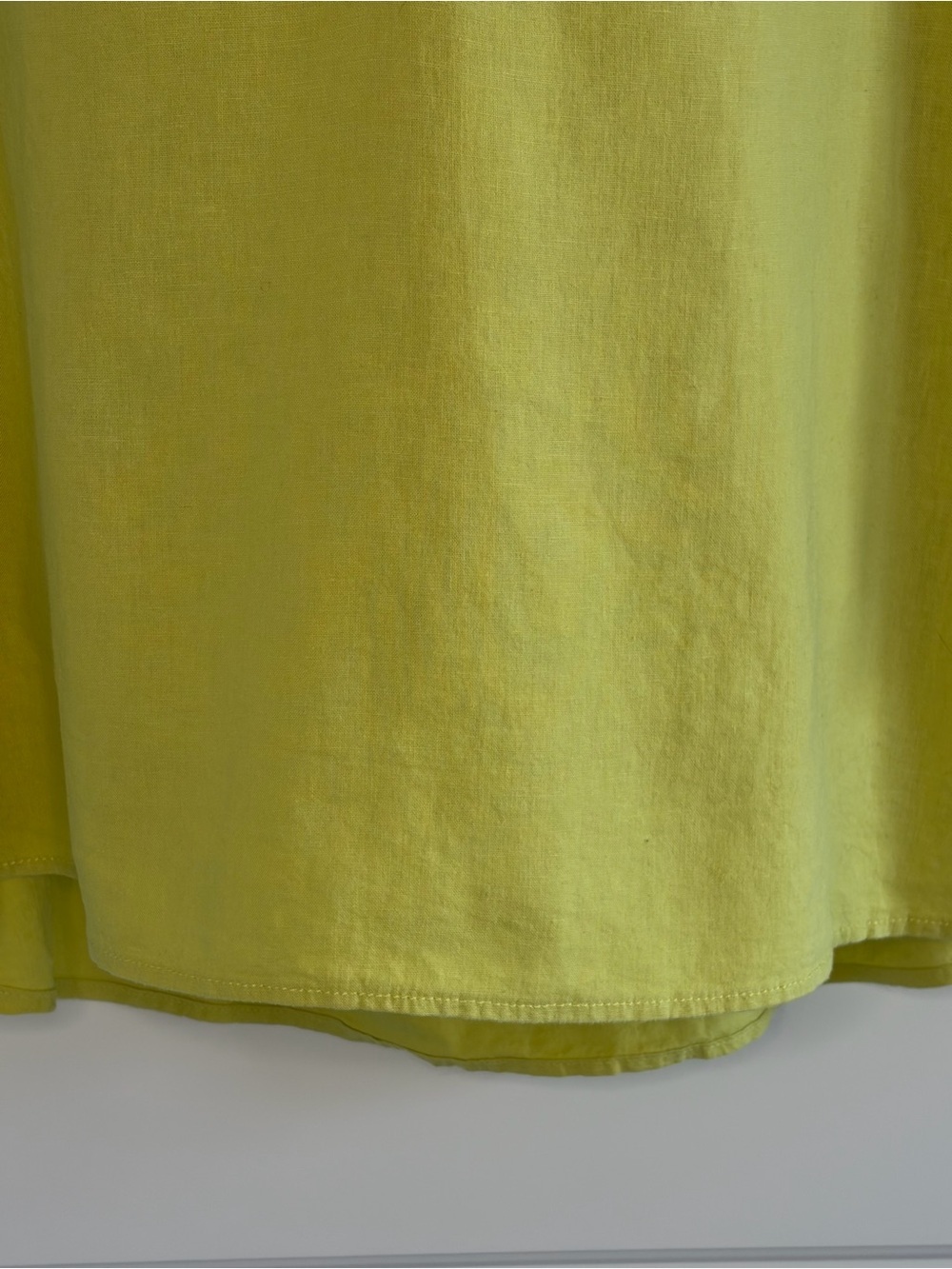 Calypso St. Barth Linen Blend Tunic Top Coastal Resort Shirt Lemon Lime Size 1X - Picture 3 of 15